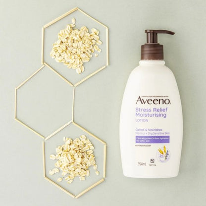 Aveeno Active Naturals Stress Relief Moisturising Lotion 354ml - Lavender, Chamomile & Ylang-Ylang