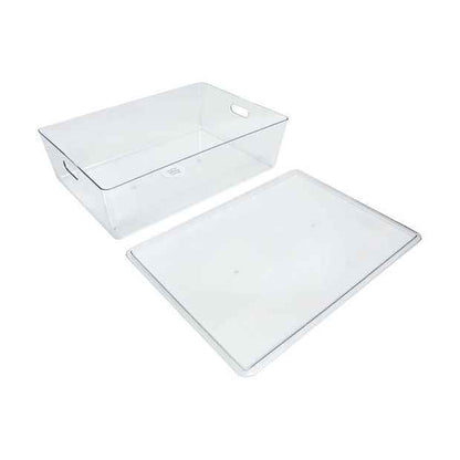 26L Smooth and Shiny Plastic Tub, Clear - Anko