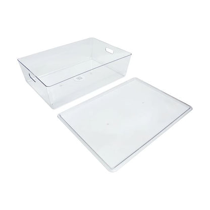 26L Smooth and Shiny Plastic Tub, Clear - Anko