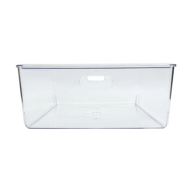 26L Smooth and Shiny Plastic Tub, Clear - Anko