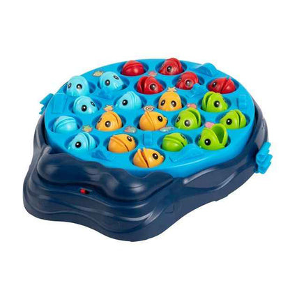 Kids' Fishing Game with Rotating Pond, 4 Rods, 21 Fish