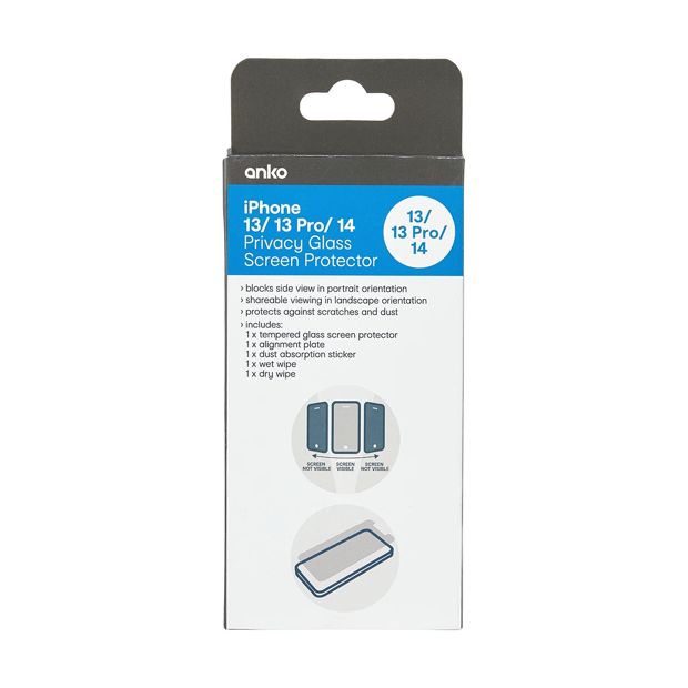 iPhone 13/13 Pro Privacy Hardened Glass Screen Protector - Anko