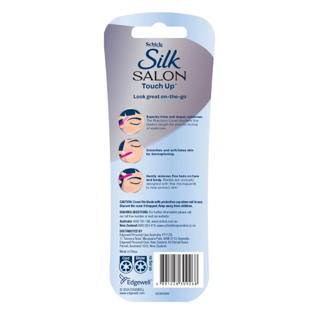 Schick Hydro Silk Touch-Up Razors and Precision Cover Eyebrow Shaper Set - 4 Pack