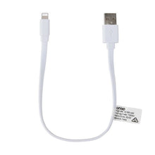 Short Noodle USB to Lightning Cable, 0.22m, White - Anko