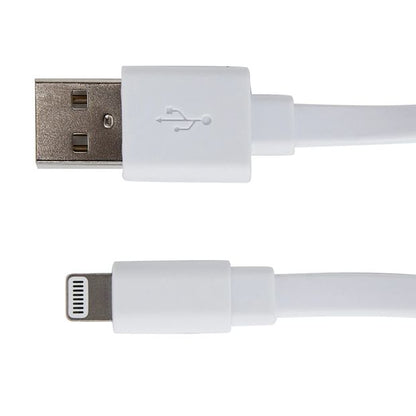 Short Noodle USB to Lightning Cable, 0.22m, White - Anko