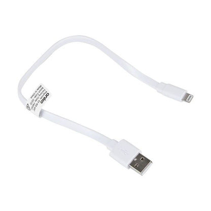 Short Noodle USB to Lightning Cable, 0.22m, White - Anko