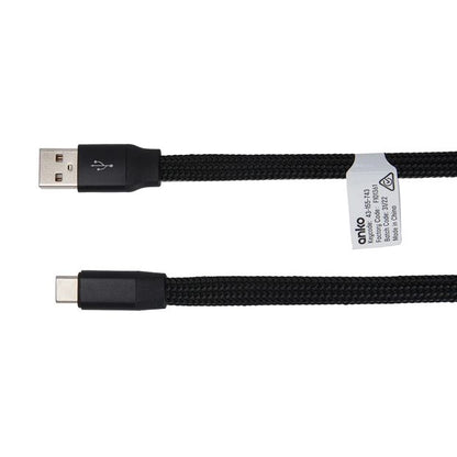 USB-A to USB-C Retractable Universal Cable, 1m - Anko