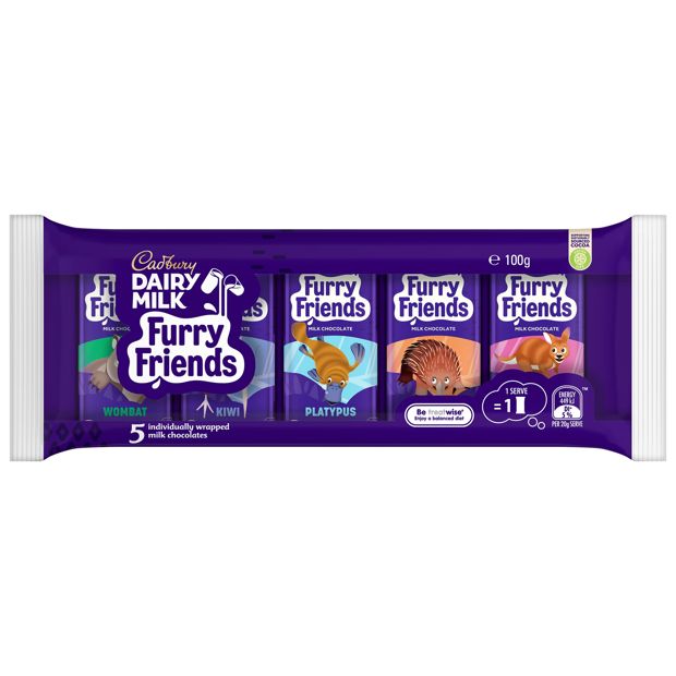 Cadbury Dairy Milk Furry Friends Milk Chocolate - 5 Pieces