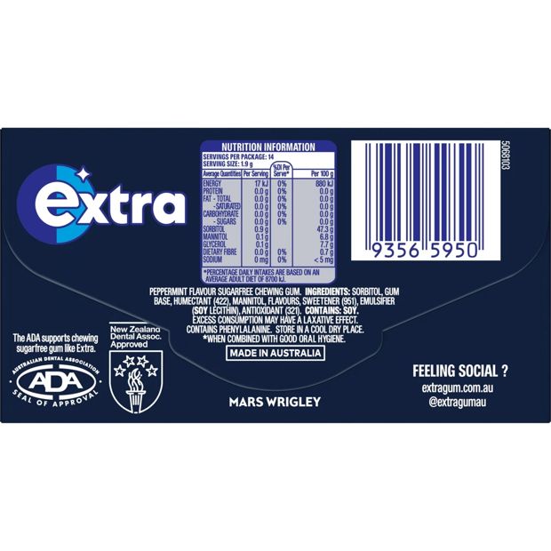 Wrigley's Extra Intense Mint - 14 Pieces