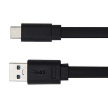 USB-A to USB-C Short Noodle Black Cable, 30cm - Anko