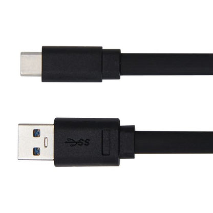 USB-A to USB-C Short Noodle Black Cable, 30cm - Anko
