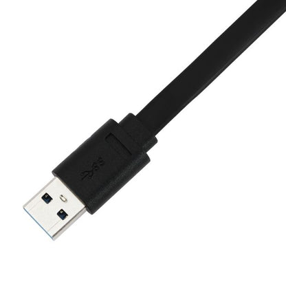 USB-A to USB-C Short Noodle Black Cable, 30cm - Anko