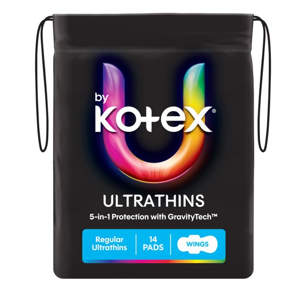 U By Kotex 14 Pack Ultrathin Regular Pads with Wings
