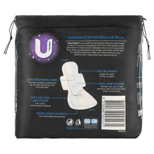 U by Kotex 10 Pack Extra Overnight Pads with Wings