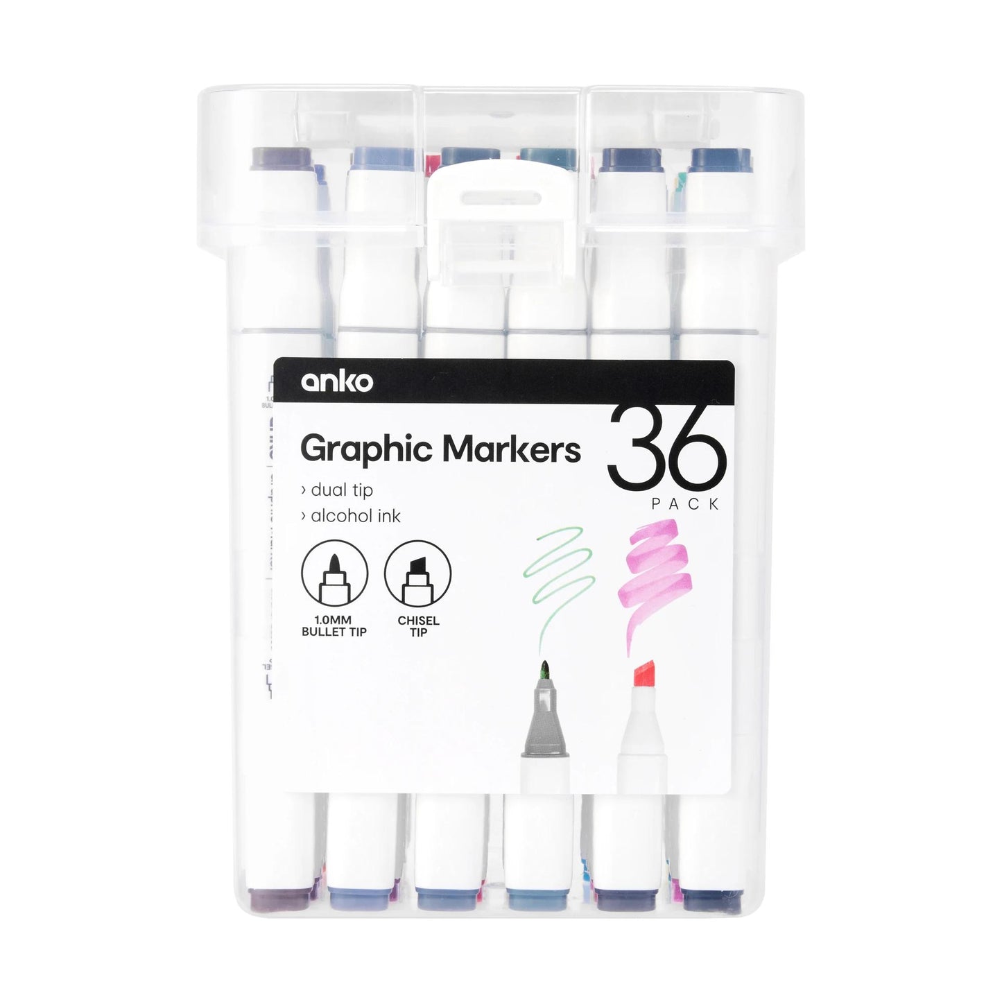 36 Pack Graphic Markers