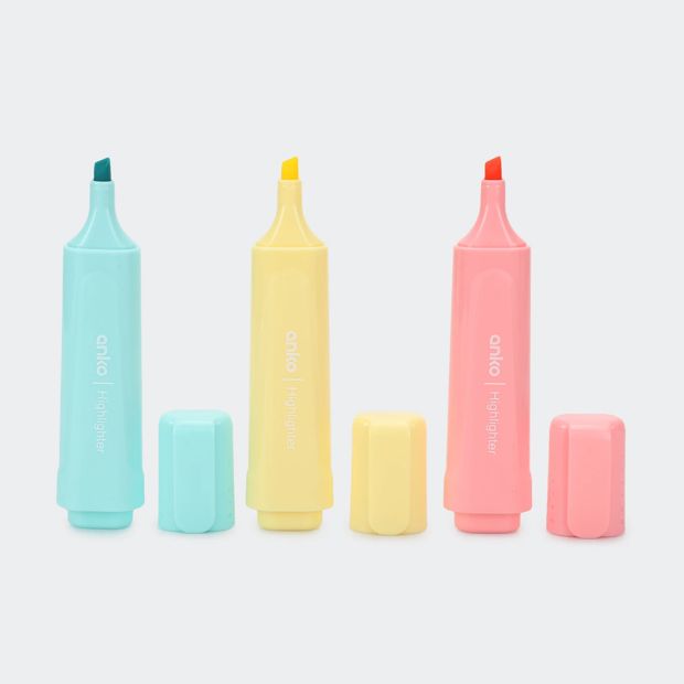 Pastel Highlighters, 6 Pack - Anko