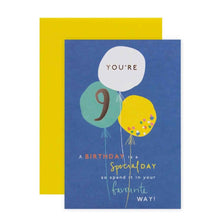 Connections from Hallmark 9th Birthday Card - Balloons