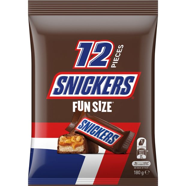 Snickers 12 Piece Fun Size Share Pack 180g