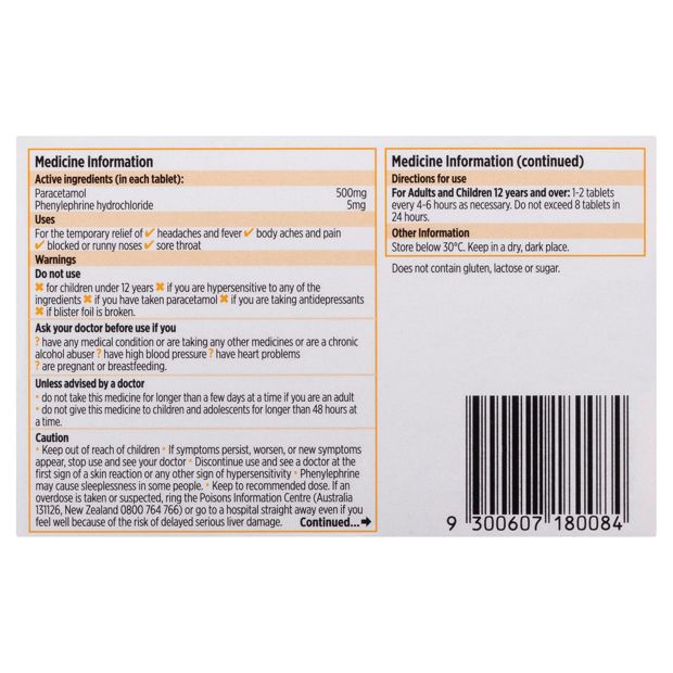 Codral Cold and Flu Tablets - 20 Pack