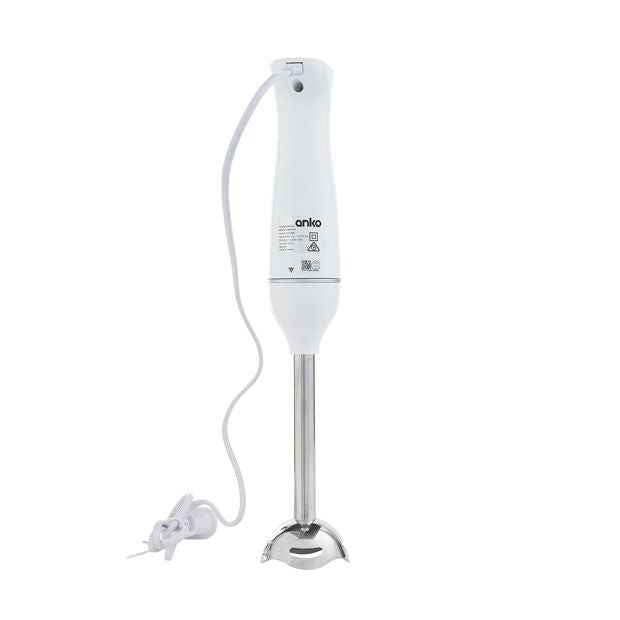 Immersion Blender - White, Stainless Steel Blade