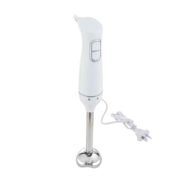 Immersion Blender - White, Stainless Steel Blade