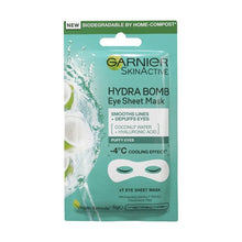 Garnier SkinActive Hydra Bomb Eye Sheet Mask 6g - Hyaluronic Acid and Coconut Water