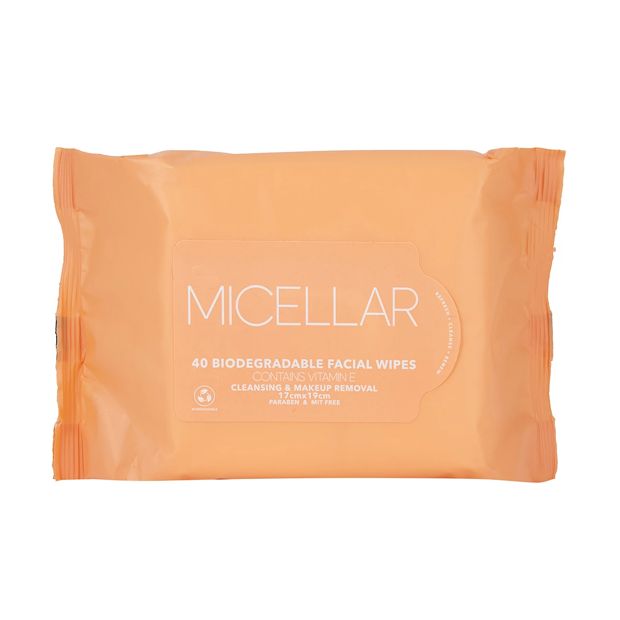 Cleansing & Makeup Removal Facial Wipes, 40 Pack - Anko