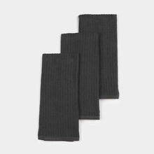 3 Pack Ribbed Grey Terry Tea Towels