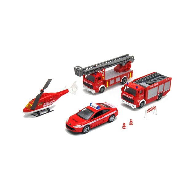 Welly Urban Spirit Free Wheeling & Moving Parts Fire City Set