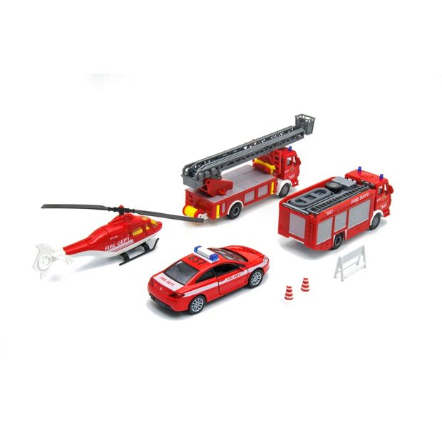 Welly Urban Spirit Free Wheeling & Moving Parts Fire City Set