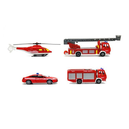 Welly Urban Spirit Free Wheeling & Moving Parts Fire City Set