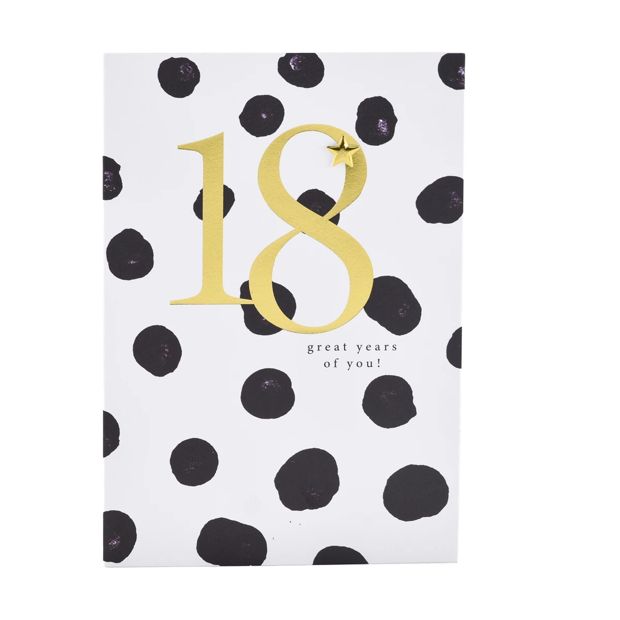 Hallmark 18th Birthday Card - Eighteen Great Years