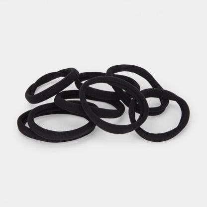 8 Pack Extra Large Soft Ponytailers - Black