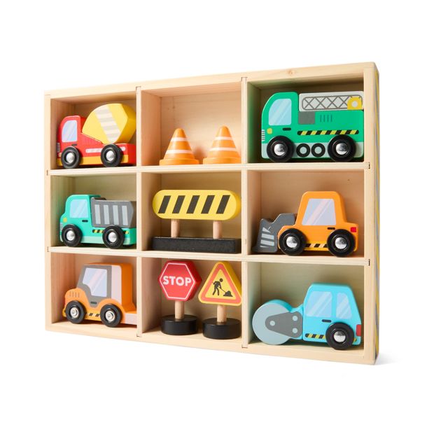 Wooden Construction Vehicle Set - Anko