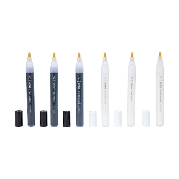 Acrylic Paint Markers, 6 Pack - Anko