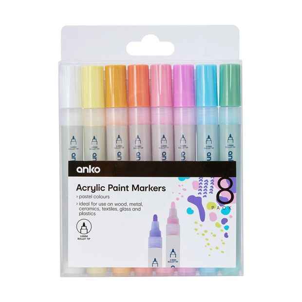 Acrylic Paint Markers 8 Pack - Anko