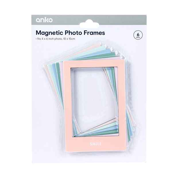 Magnetic Photo Frames 6 Pack - Anko