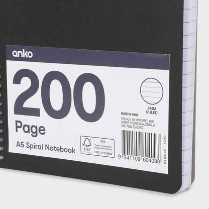A5 Spiral Notebook - Anko