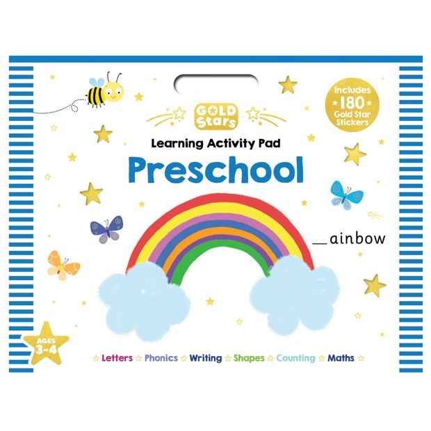 Gold Stars: Preschool Learning Activity Pad