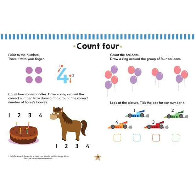 Gold Stars: Preschool Learning Activity Pad