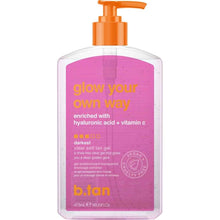 b.tan Glow Your Own Way Clear Self Tan Gel 473ml - Darkest, Hyaluronic Acid and Vitamin C