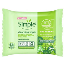 Simple Biodegradable Cleansing Wipes, Vitamin B5 & E - 25 Pack