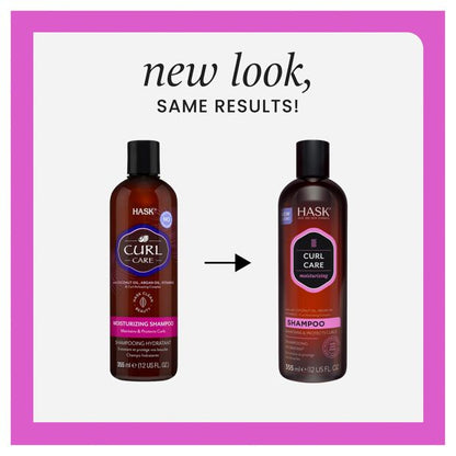 Hask Curl Care Moisturizing Shampoo, Coconut Oil Argan Oil Vitamin E and Curl Activating Complex -  355ml