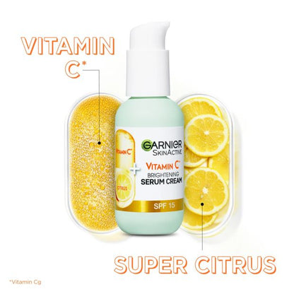 Garnier SkinActive 2 in 1 Brightening Serum Cream 50ml - Vitamin C