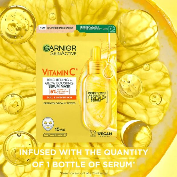 Garnier SkinActive Sheet Mask - Vitamin C and Hyaluronic Acid