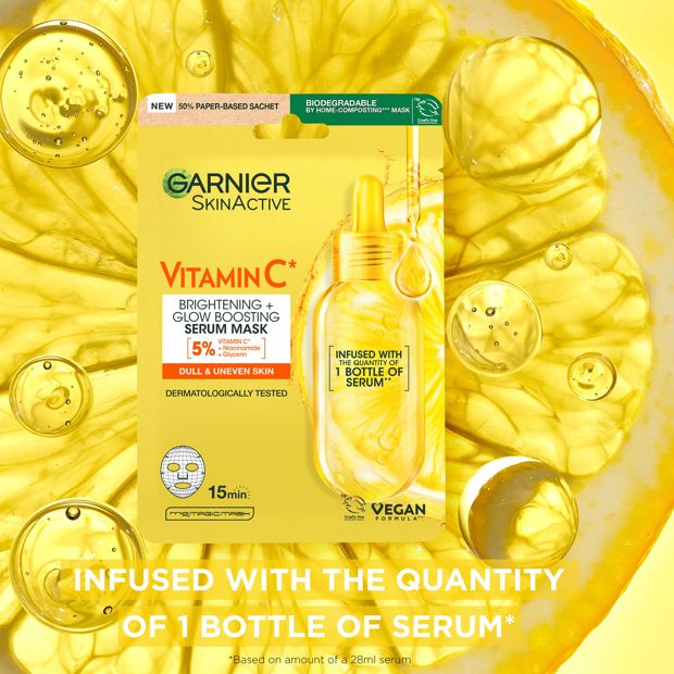 Garnier SkinActive Sheet Mask - Vitamin C and Hyaluronic Acid