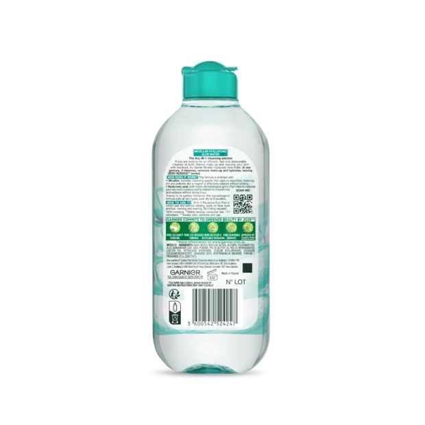 Garnier SkinActive Micellar Cleansing Water All-in-1 - Hyaluronic Acid & Aloe Vera