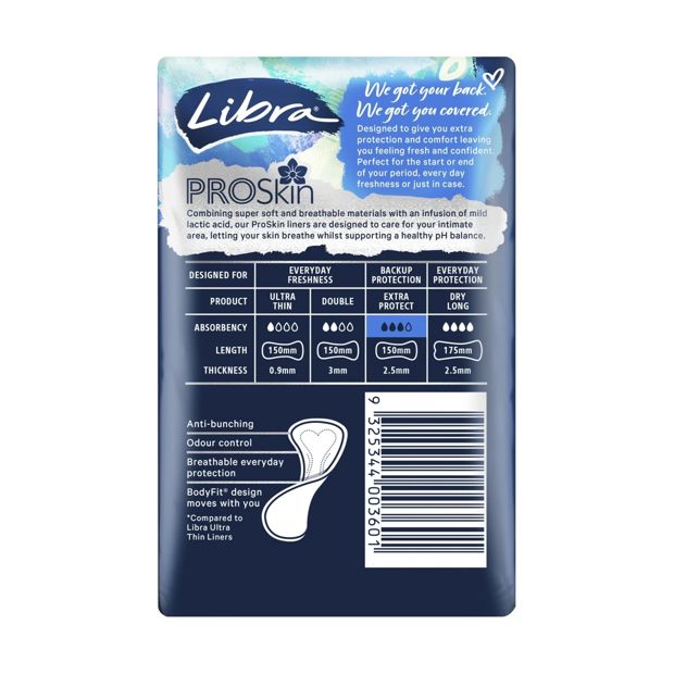 Libra ProSkin Extra Protect Liners - 30 Pack