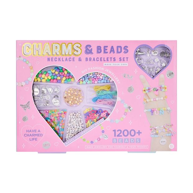 Make Your Own Charms and Beads Necklace and Bracelets Set - Anko
