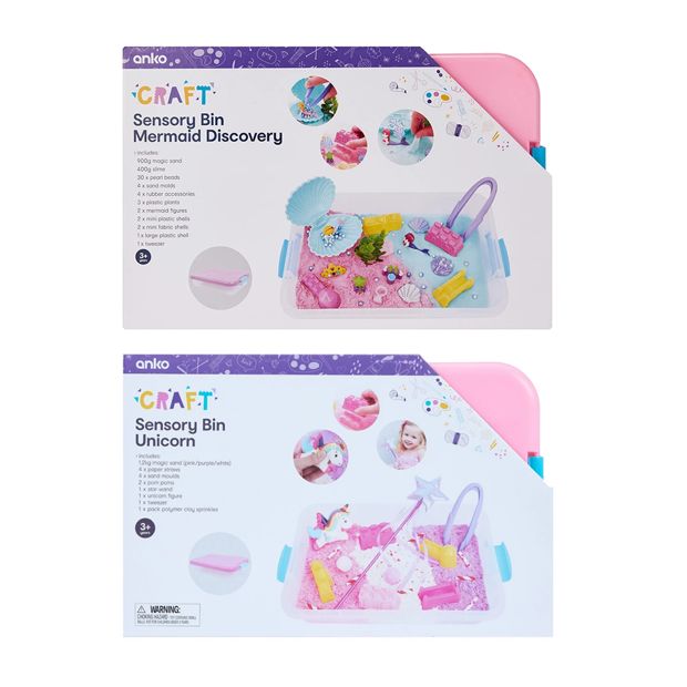 Unicorn/Mermaid Sensory Bin Set - Anko - Assorted*